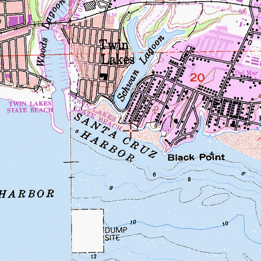 Topographic Map of Lincoln Beach, CA