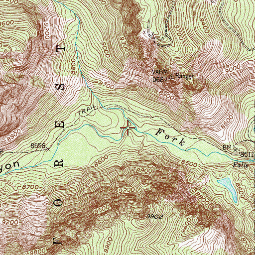 Topographic Map of Red Canyon, CO