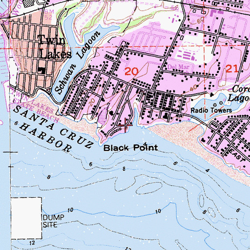 Topographic Map of Sunny Cove, CA