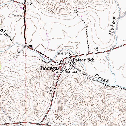 Topographic Map of Church of Saint Teresa of Avila, CA