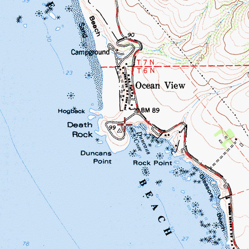 Topographic Map of Duncans Landing, CA