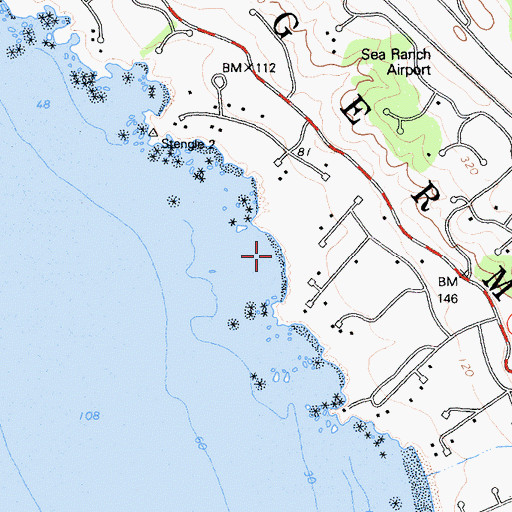 Topographic Map of Pebble Beach, CA