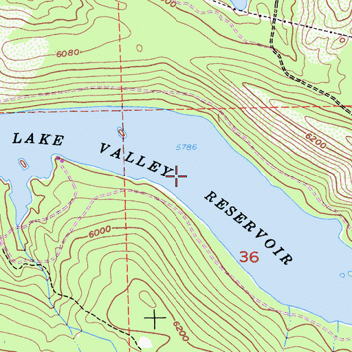 Topographic Map of Lake Valley, CA