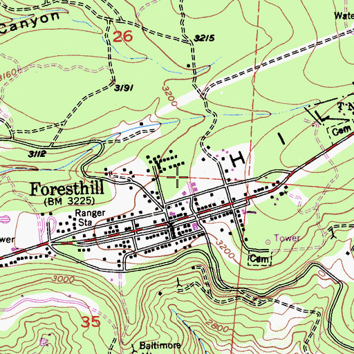Topographic Map of Leroy E Botts Memorial Park, CA