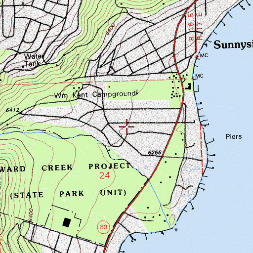 Topographic Map of Pine Land, CA