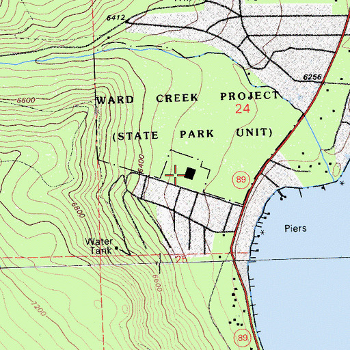 Topographic Map of Rideout Elementary School, CA