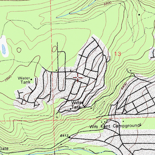 Topographic Map of Talmont, CA