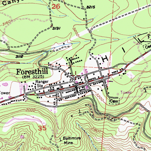 Topographic Map of Veterans Memorial Building, CA