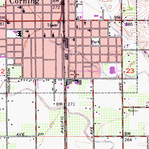 Topographic Map of Bethel Pentecostal Holiness Church, CA