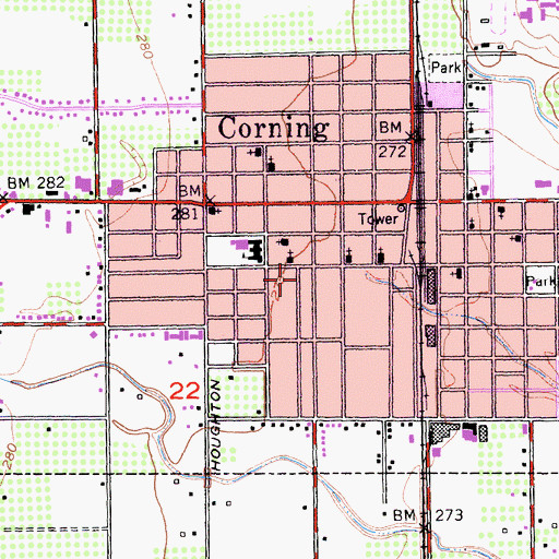 Topographic Map of Church of the Nazarene, CA