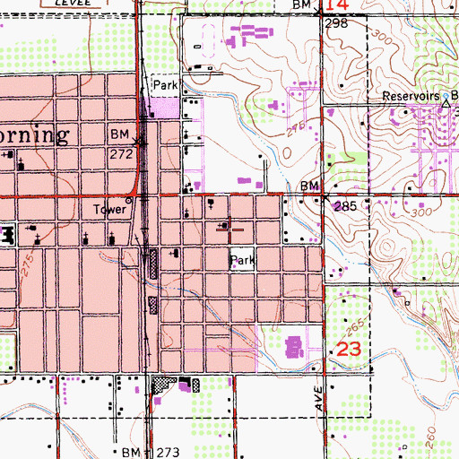 Topographic Map of Family Bible Church, CA