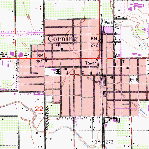 Topographic Map of First Methodist Church (historical), CA