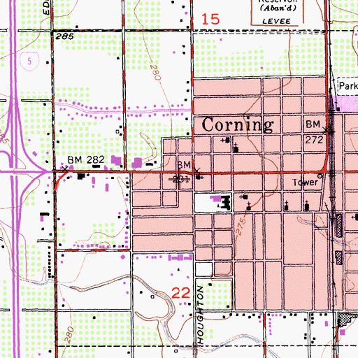 Topographic Map of Four Square Gospel Church, CA