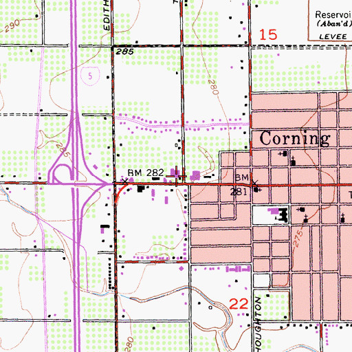 Topographic Map of Holiday Shopping Center, CA