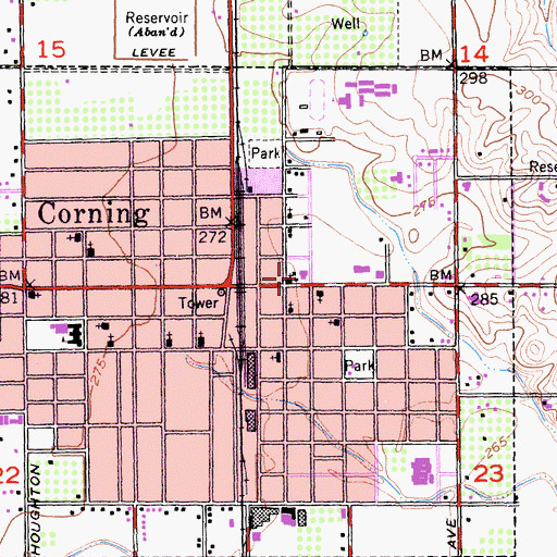 Topographic Map of Immaculate Conception Roman Catholic Church, CA