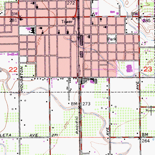 Topographic Map of Maranatha Worship Center, CA