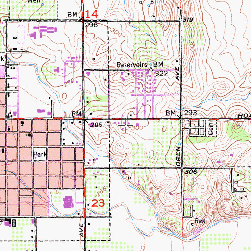 Topographic Map of Mount Olive Lutheran Church, CA
