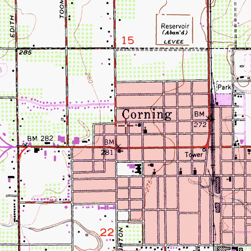 Topographic Map of Seventh Day Adventist Church, CA