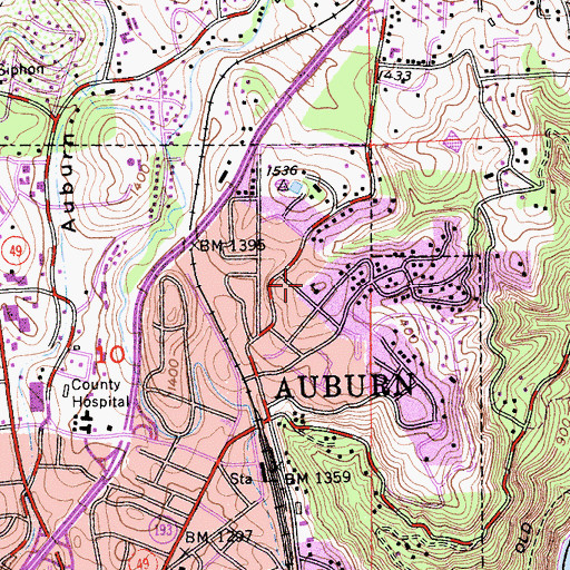 Topographic Map of Alta Vista Community Charter School, CA