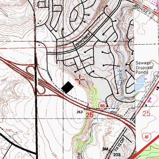 Topographic Map of Antelope Creek Elementary School, CA