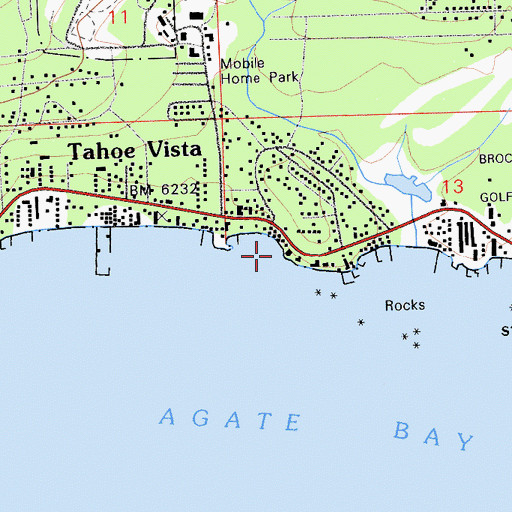 Topographic Map of Atagam Beach, CA