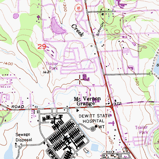 Topographic Map of Sutter Auburn Faith Hospital, CA