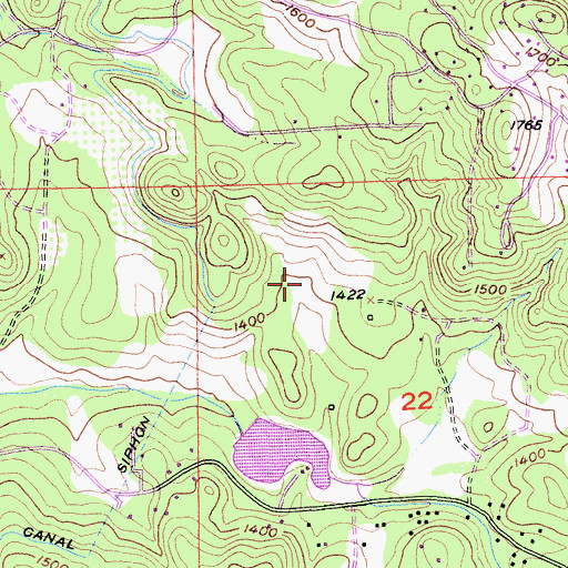 Topographic Map of Black Oak Golf Course, CA