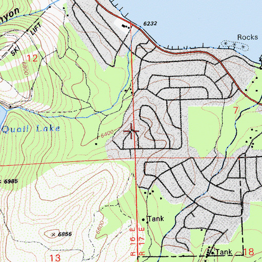Topographic Map of Chamberlands Estates, CA