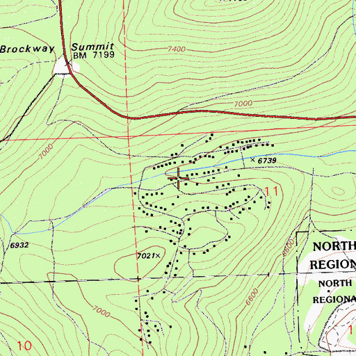 Topographic Map of Kingswood Estates, CA