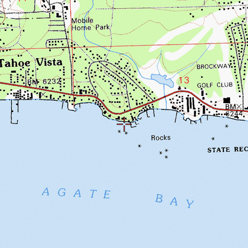 Topographic Map of Moondunes Beach, CA
