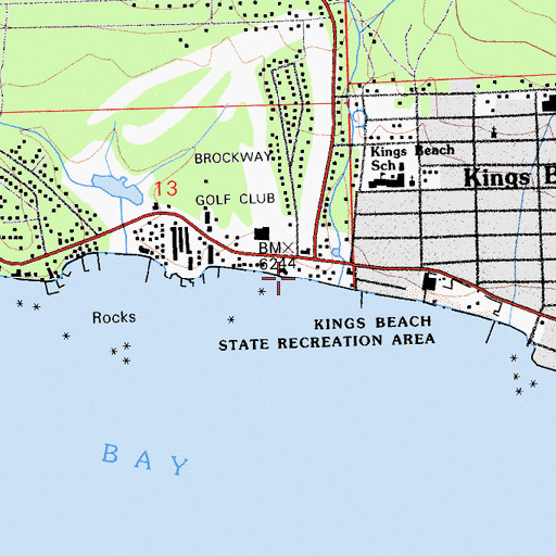 Topographic Map of Secline Beach, CA