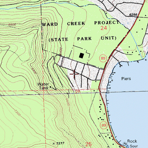 Topographic Map of Timberland, CA