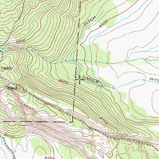 Topographic Map of Timber Ditch, CO