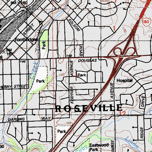Topographic Map of Garbolino Park, CA