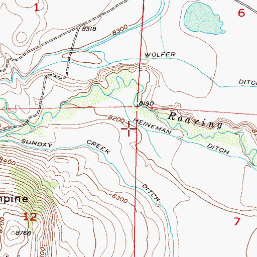 Topographic Map of Heineman Ditch, CO