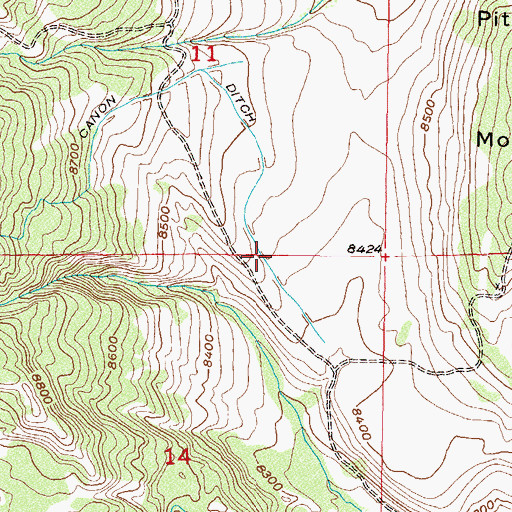 Topographic Map of Canon Ditch, CO