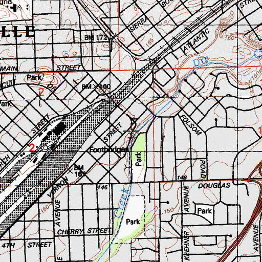 Topographic Map of Veterans Memorial Building, CA