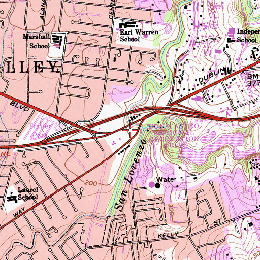 Topographic Map of Crow Canyon, CA