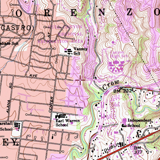 Topographic Map of Cull Canyon Lake, CA