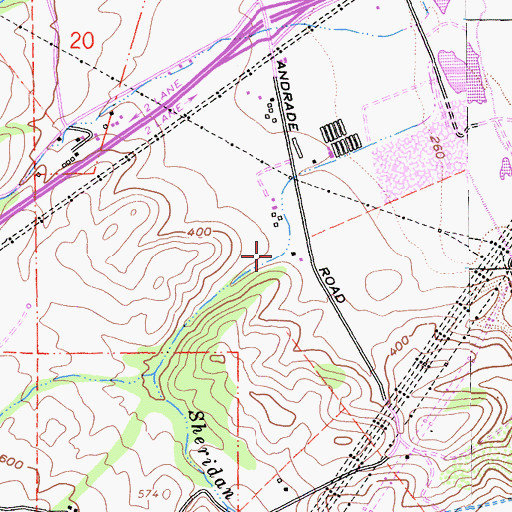 Topographic Map of Lleguas Valley, CA