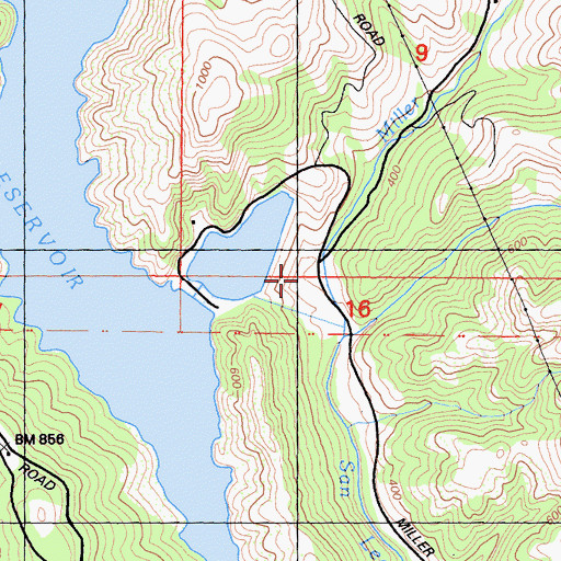Topographic Map of Miller Canyon, CA