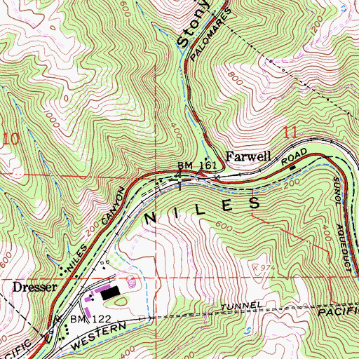 Topographic Map of Stonybrook Creek, CA