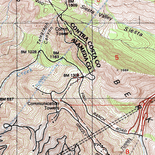 Topographic Map of Summit Pass, CA
