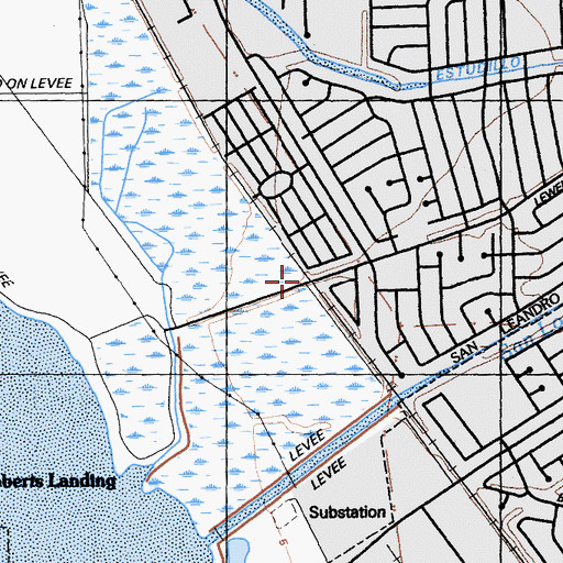 Topographic Map of West San Lorenzo Station (historical), CA