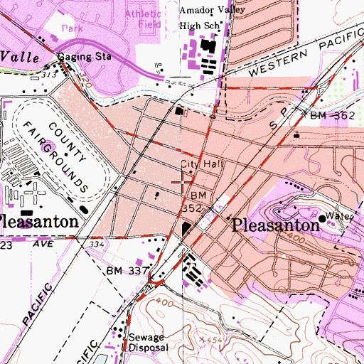 Topographic Map of Amador-Livermore Valley Museum, CA