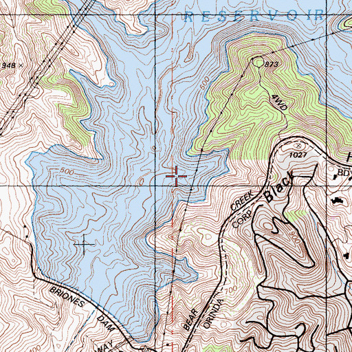Topographic Map of Cutter Cove, CA