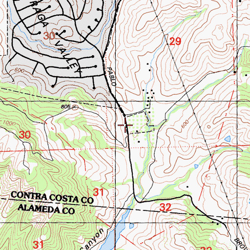 Topographic Map of Rancho Laguna Park, CA