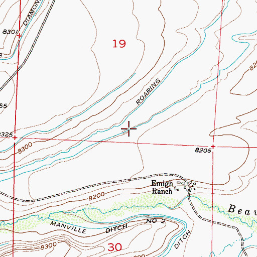 Topographic Map of Mitchell Ditch, CO