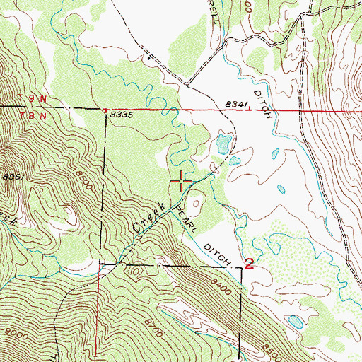 Topographic Map of Sunday Creek, CO