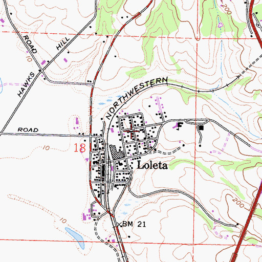 Topographic Map of Saint Patricks Catholic Church, CA